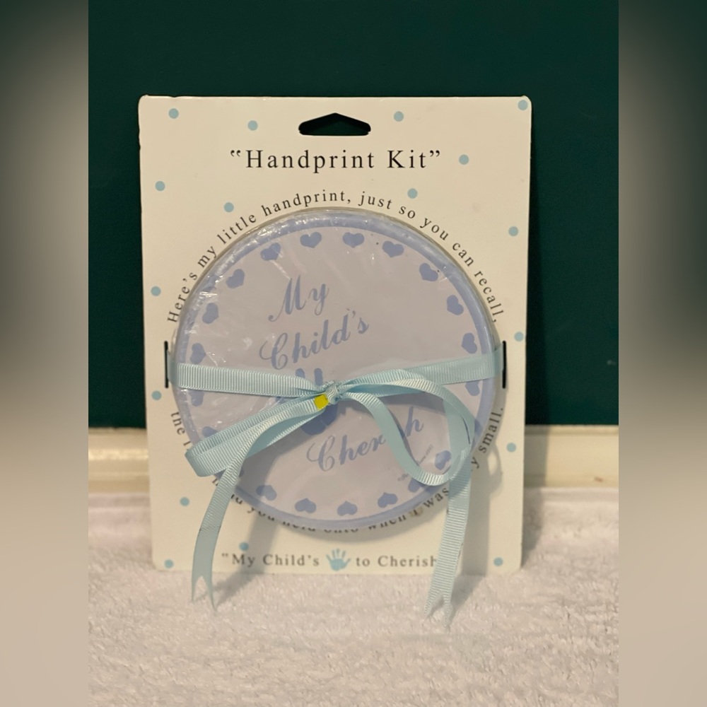 Child to Cherish Baby Handprint Kit Keepsake, Blue